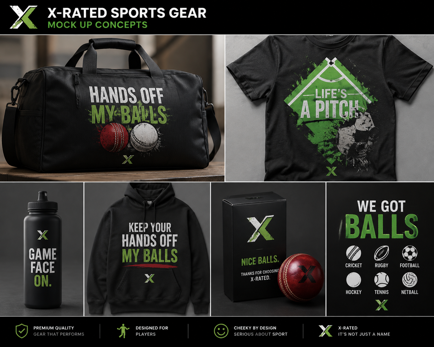 X-Rated Sports Gear concept collection